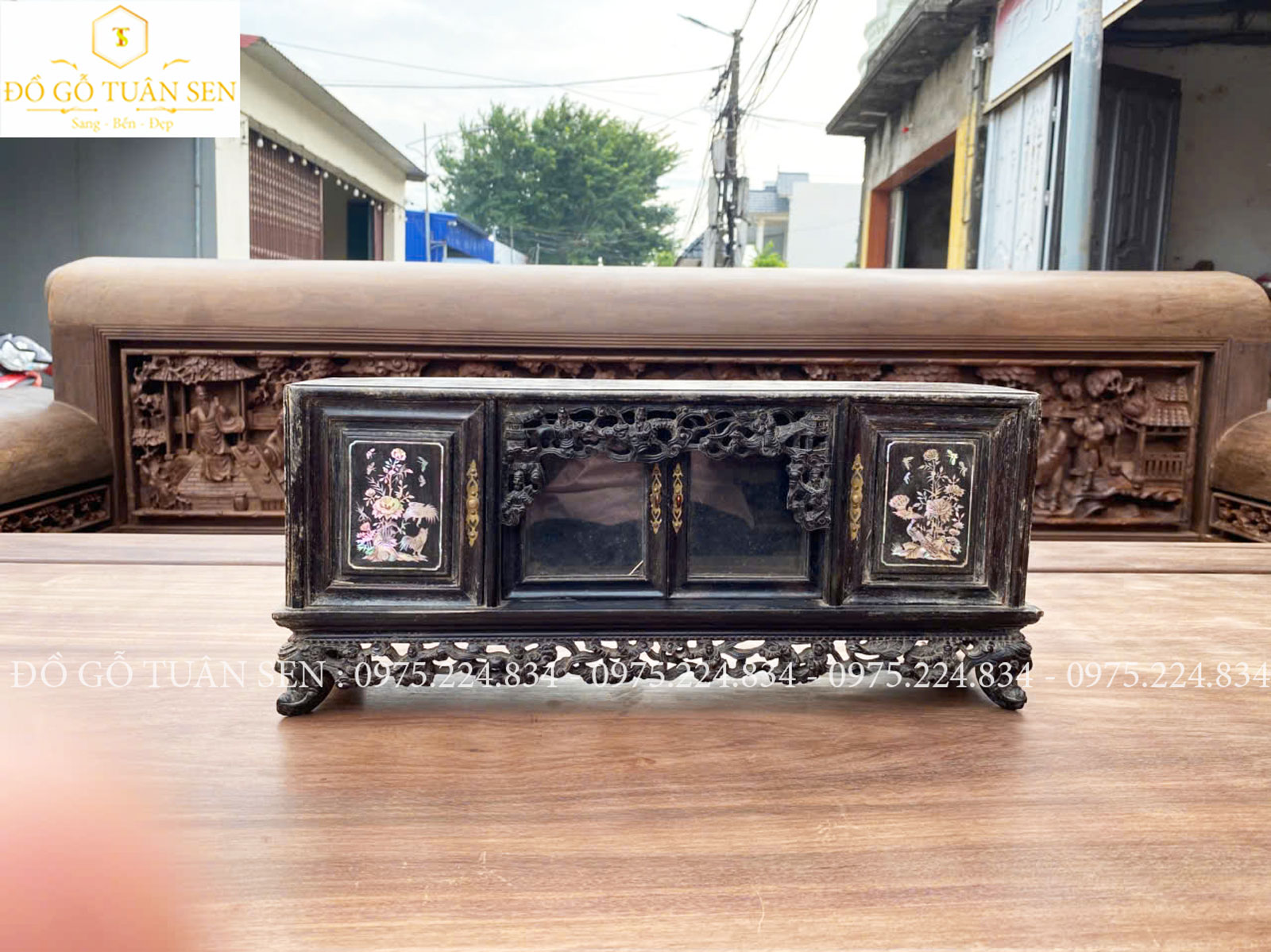 giới thiệu tủ chè mini gỗ trắc